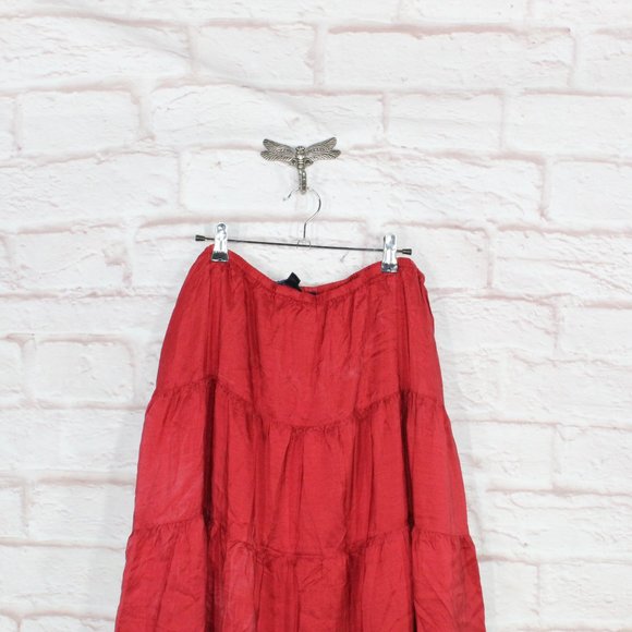 Boden Multicolor 100% Silk Elastic Waist Lined Maxi Skirt Size 20 - Picture 2 of 10